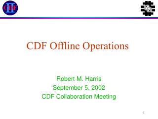 CDF Offline Operations