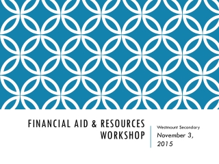 Financial Aid & resources workshop