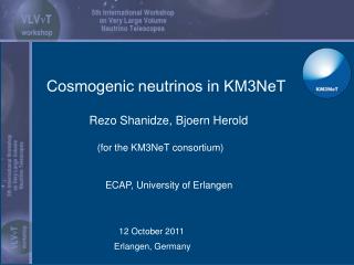 Rezo Shanidze, Bjoern Herold (for the KM3NeT consortium)