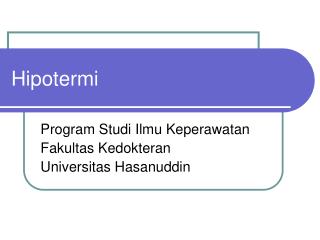Hipotermi