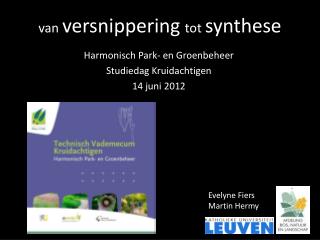 van versnippering tot synthese