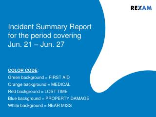 Incident Summary Report for the period covering Jun. 21 – Jun. 27