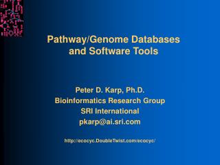 Pathway/Genome Databases and Software Tools