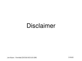 Disclaimer