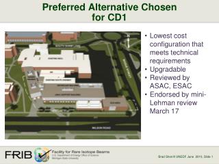 Preferred Alternative Chosen for CD1