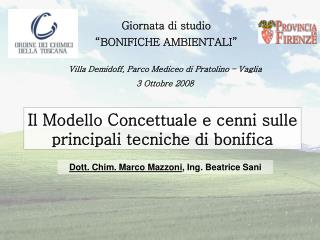 Giornata di studio “BONIFICHE AMBIENTALI”