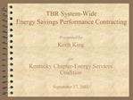 TBR System-Wide Energy Savings Performance Contracting