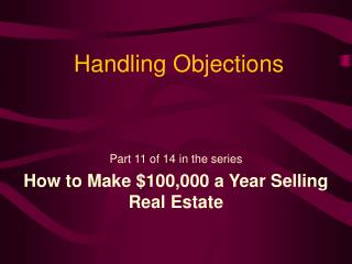 Handling Objections