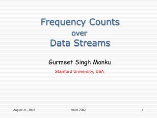 Frequency Counts over Data Streams