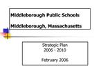 Middleborough Public Schools Middleborough, Massachusetts
