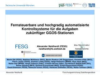 Fernsteuerbare und hochgradig automatisierte Kontrollsysteme für die Aufgaben