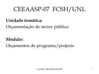 CEEAASP-07 FCSH/UNL