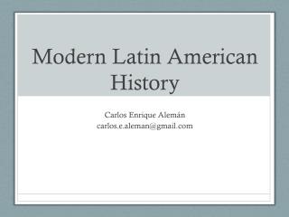 Modern Latin American History