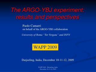 The ARGO-YBJ experiment: results and perspectives