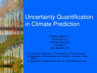 Uncertainty Quantification in Climate Prediction