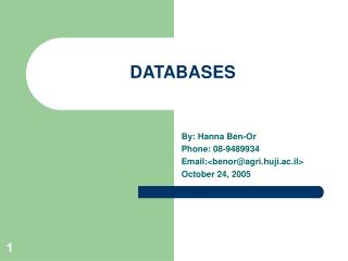 DATABASES