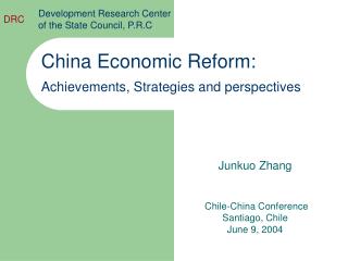 China Economic Reform: Achievements, Strategies and perspectives