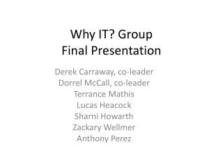 Why IT? Group Final Presentation