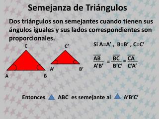 Semejanza de Triángulos