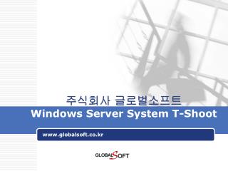 주식회사 글로벌소프트 Windows Server System T-Shoot