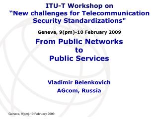 From Public Networks to Public Services