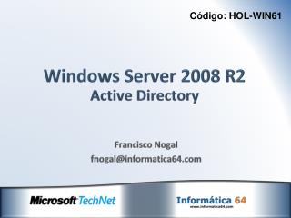 Windows Server 2008 R2 Active Directory