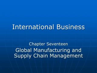 International Business