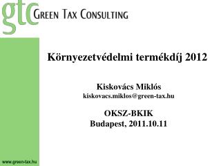 Környezetvédelmi termékdíj 2012