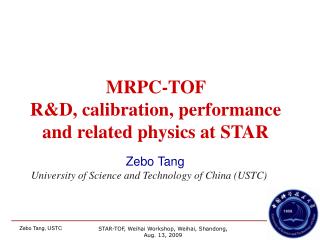 Zebo Tang University of Science and Technology of China (USTC)