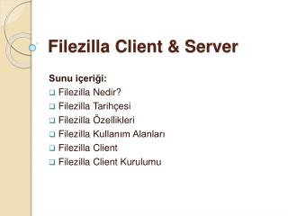 Filezilla Client &amp; Server