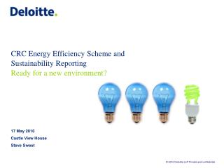 CRC Energy Efficiency Scheme and Sustainability Reporting Ready for a new environment?