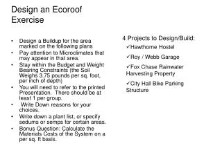 Design an Ecoroof Exercise