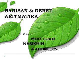 BARISAN &amp; DERET ARITMATIKA
