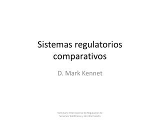 Sistemas regulatorios comparativos