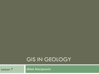 GIS in Geology