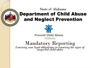 State of Alabama Department of Child Abuse and Neglect Prevention