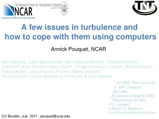 A few issues in turbulence and how to cope with them using computers