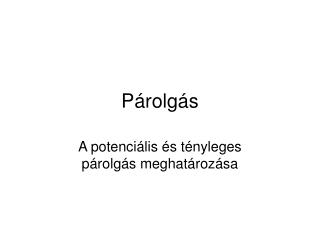 Párolgás