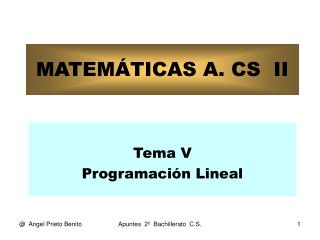 MATEMÁTICAS A. CS II