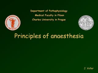 Principles of anaesthesia