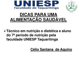 DICAS PARA UMA ALIMENTAÇÃO SAUDÁVEL