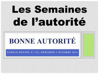 Bonne autorité