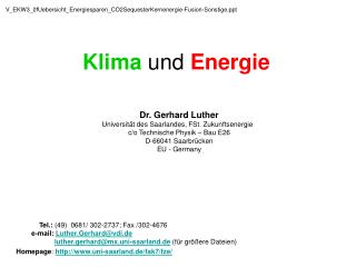 Klima und Energie