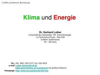 Klima und Energie