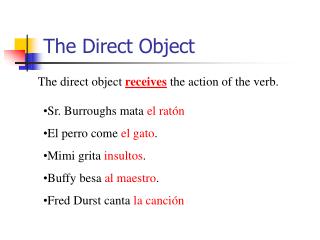 The Direct Object