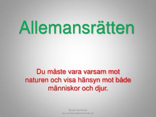 Allemansrätten