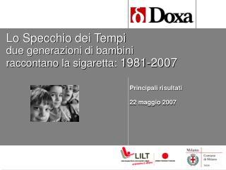 Lo Specchio dei Tempi due generazioni di bambini raccontano la sigaretta: 1981-2007