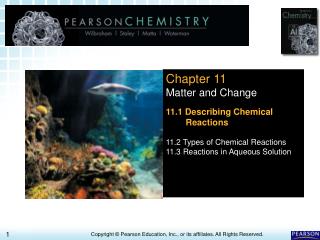 Chapter 11 Matter and Change 11.1 Describing Chemical Reactions 11.2 Types of Chemical Reactions