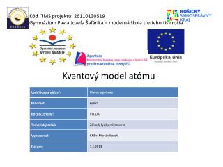 Kvantový model atómu