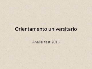 Orientamento universitario